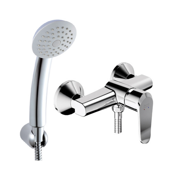 Neo Modern Exposed Shower Mixer with Shower Kit